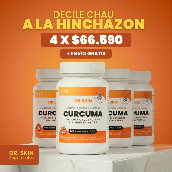 A high-contrast, offer-focused ad for Curcuma dietary supplements that uses a bold headline to address a specific pain point.
